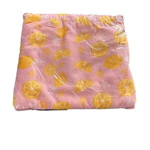 Pink and Yellow Citrus Print Towel